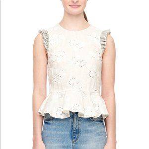 Rebecca Taylor | Magic Garden Eyelet Peplum Top